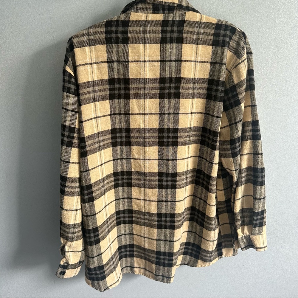 ROMWE | Flannel Button-Up Top - Picture 2 of 10
